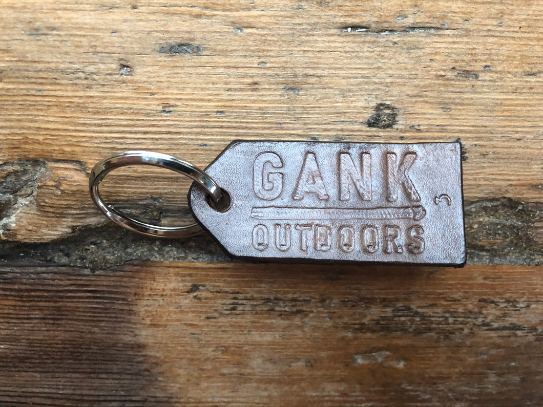 1st Edition Gank Outdoors Leather Keychain - Limited to 20